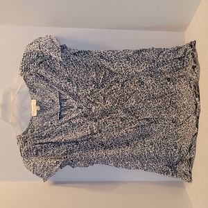 Cynthia Rowley blue &white floral blouse,  sz Med